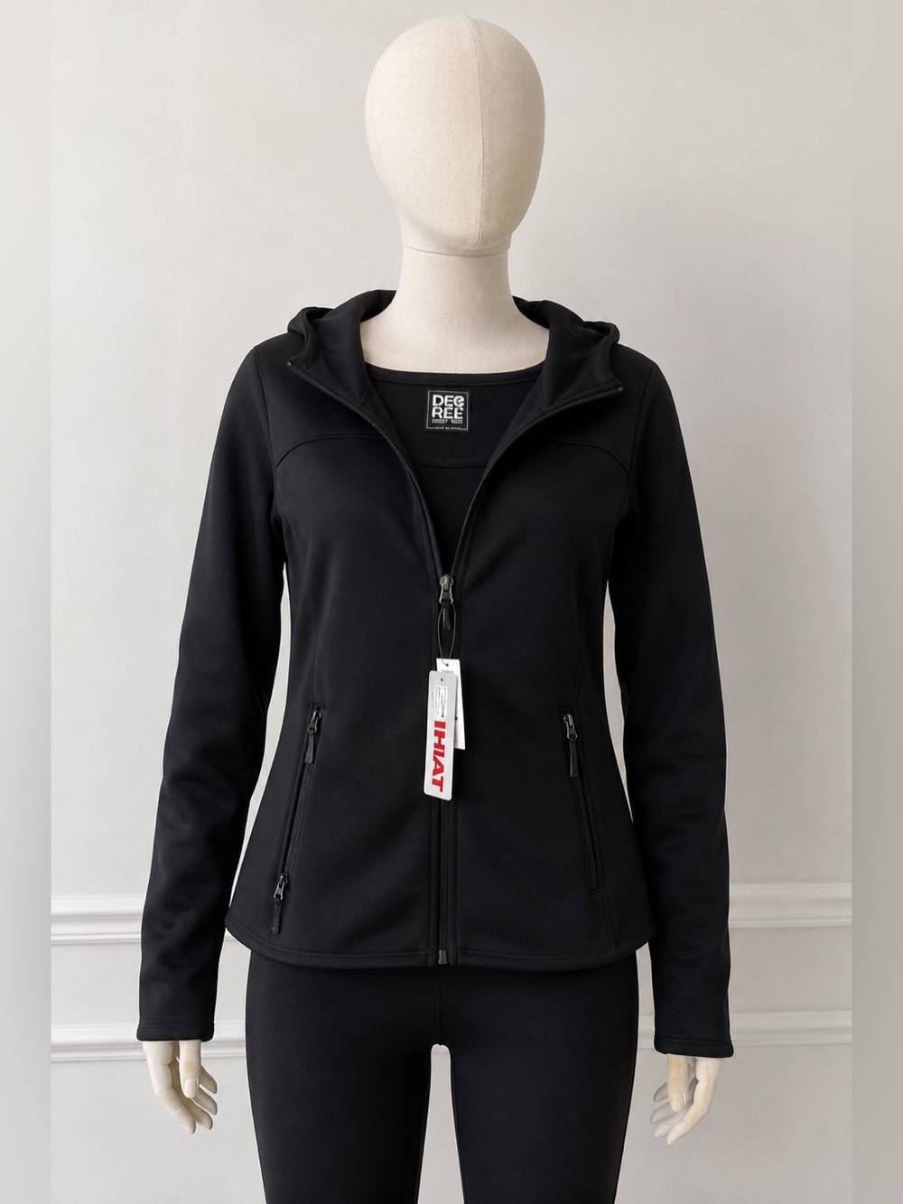 Decree Black Women's Zip Jacket with Hood